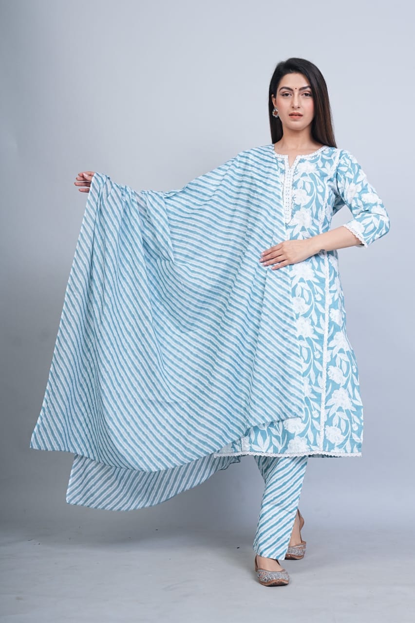 Serene Light Blue Kurti