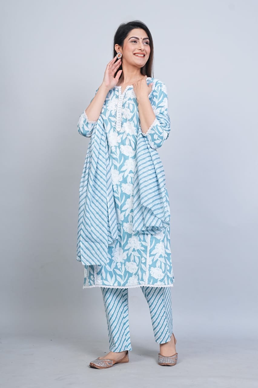 Serene Light Blue Kurti