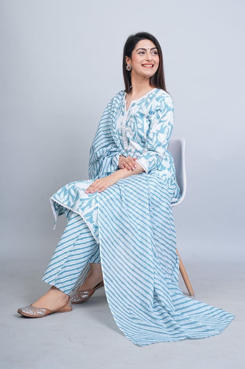 Serene Light Blue Kurti