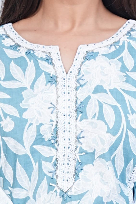 Serene Light Blue Kurti